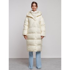 Coat insulated winter female, size 44, color light-beige