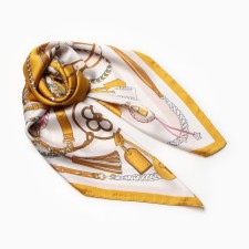 Women's scarf minku 70*70 cm, mustard