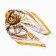 Women's scarf minku 70*70 cm, mustard