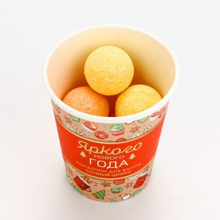 Gift set of cosmetics "Bright New Year!", Bathbars for a bathtub 6 x 20 g, pure happiness-3