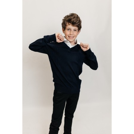 Jumper for boys, height 110-116 cm, dark blue color-6