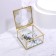 Great organizer for storage, with a lid, glass, with a mirror -bottom, 1 section, 10 × 10 × 6 cm, the color is transparent/copper