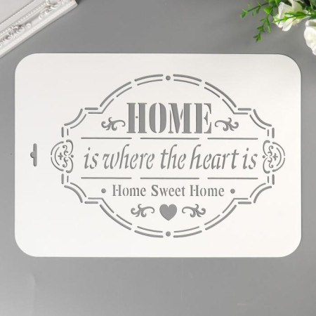Plastic stencil "Home" 22x31 cm-1