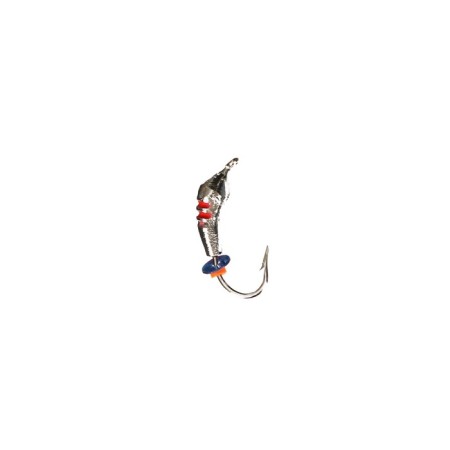 Mormyshka Uralka with risks (galvanic silver), weight 0.5 g, size 3