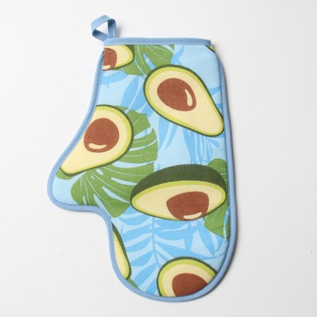 Set of kitchen avocado 224 (mittens+grab), blue, hl, matting-1