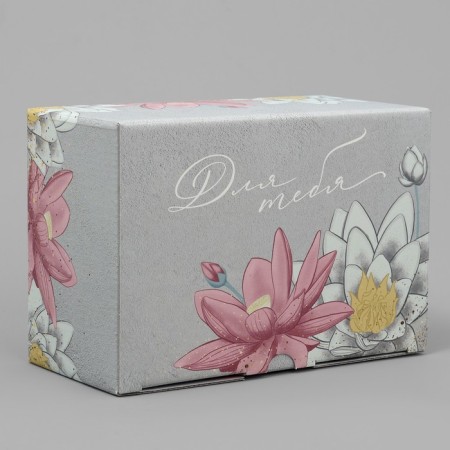 Gift folding box, packaging, "delicate lilies", 22 x 15 x 10 cm-2