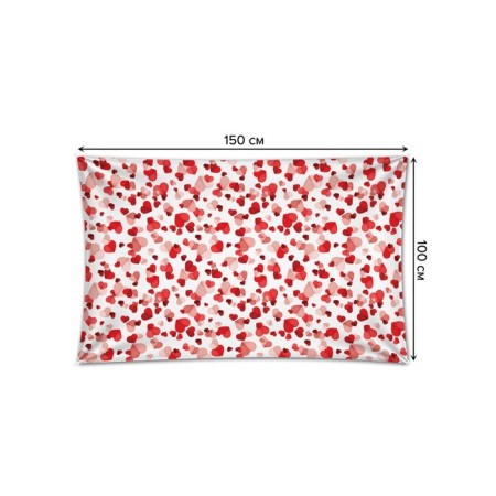 Decorative panel with photo printing "abundance of hearts", horizontal, size 100x150 cm-1