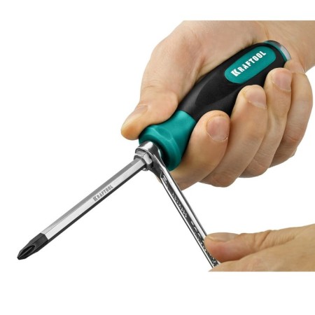 Sprinking screwdriver Kraftool impact, two -component handle, CRMO, PH1 x 75 mm-2