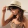 Women's hat with a leopard strap minku Milk color, river 58