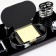 Set of desktop stationery 6B1 with a business card holder and hours, a black tree