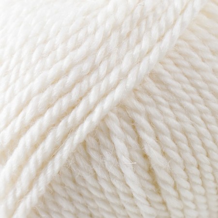 Yarn "Popular" 50 % wool, 50 % acrylic 133m/100g (01-white)-3