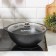 Cauldron, 4.5 l, glass cover, cast handles, anti -stick coating, color dark marble