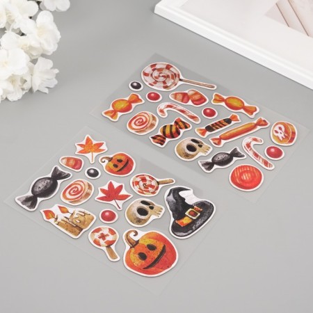 Stickers for creativity "Halloween" set 2 sheets 22x12.5 cm-3