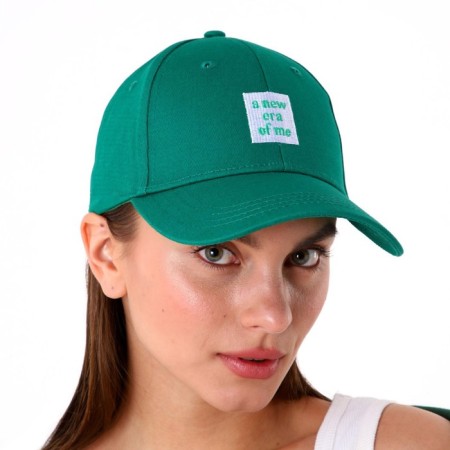 Women's cap A new era of me, Green color, rr 56-7