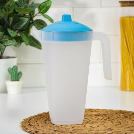 A jug with a lid, 2 l, 20 × 12 × 26 cm, blue color-3