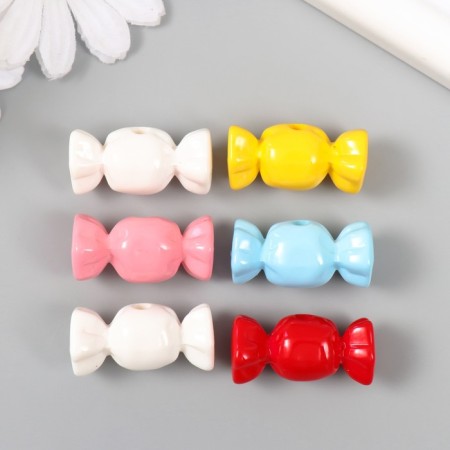 Busina for creativity plastic "candy" bright colors mix 1.5x3.1x1.5 cm
