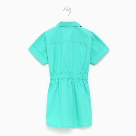 Children's dress with kaftan pockets, size 30 (98-104 cm), green color-9