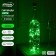 Garland “thread” 2 m dew with a cork, IP44, silver thread, 20 LED, green glow, fixing, solar battery