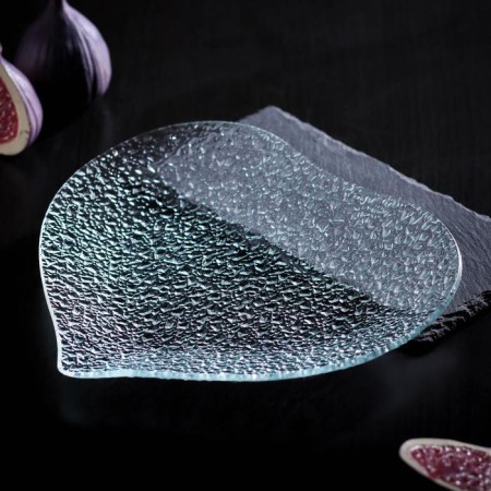 Glass serving dish "Accent. Heart ", 21.5 × 19.5 cm, transparent color