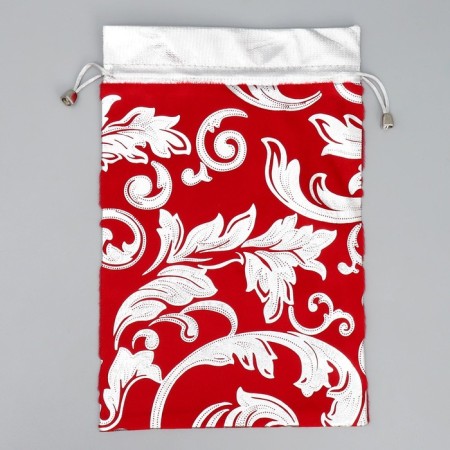 Bag gift plush "Santa Claus", embossing, 20 x 30 cm +/- 1.5 cm, New Year-5