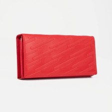 Women's wallet on magnets, red color