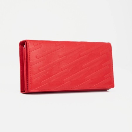 Women's wallet on magnets, red color