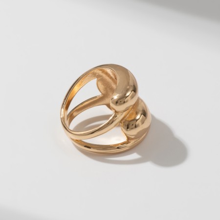 Ring Metal "Trend" drops, color gold, size 16-2