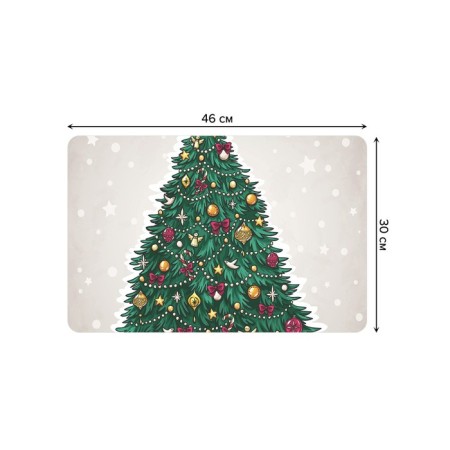 A set of napkins for setting the table "Elepery Christmas tree", rectangular, rounded edges, size 30x46 cm, 4 pcs-2