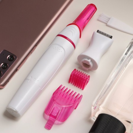 Trimmer Luazon LP-08, for the body/face, 2 nozzles, 1xa (not included), white-pink