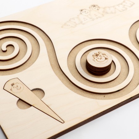 Puzzle interhemispheric board "Snail and hashtag"-3