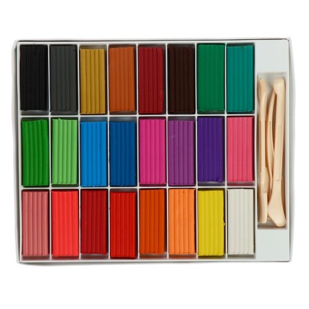 Globus plasticine "Classic", 24 colors, 480 g + 4 stacks-1