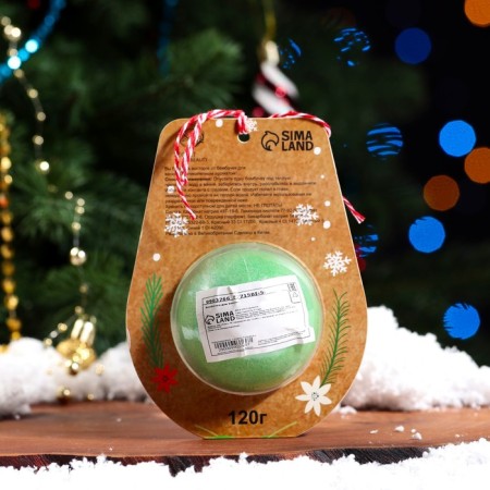 New Year's bomb for the bath "Deer", Green, 120 gr.-1