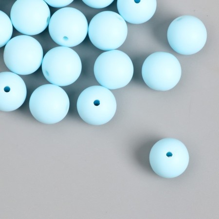 Beads for creativity plastic "Directly blue" matte d = 1.2 cm set 20 g-1