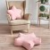 Decorative pillow "Stars", size 55x55x12 cm, light pink color