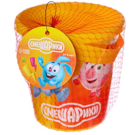 A bucket for playing sand, Smeshariki, 1 liter-4