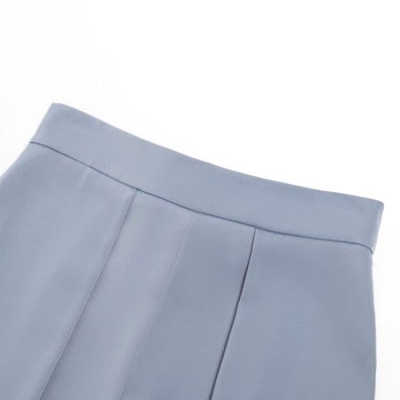 Female set (jacket, trousers) minku: Silk pleasure color gray-blue, rr 46-12