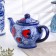 Kettle "Coys", bullfinches, small, 14 x 14 cm, gzhel