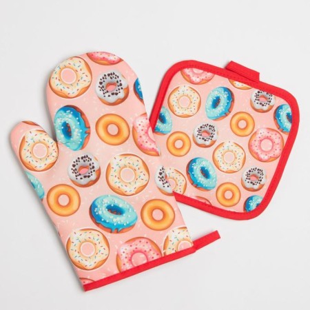 Kitchen set of the share "Donuts", a severity 17*17 cm, mittens 26*16 cm, 100% p/e-1