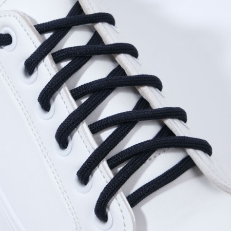 Shoes for shoes, steam, round, d = 5 mm, 90 cm, dark blue color