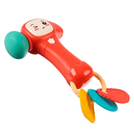 Musical rattle "Hammer", glows, color mix, crush me-3