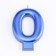 Candle for the Cake "European Giant", number 0, 7 cm, blue metallic