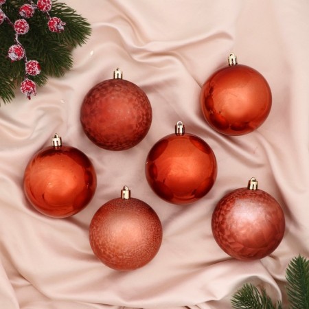 Set of balls plastic D-7.5 cm, 6 pcs "Fat of Magic" Brown