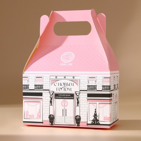 New Year. Bath salt, 500 g, strawberry aroma in champagne-3