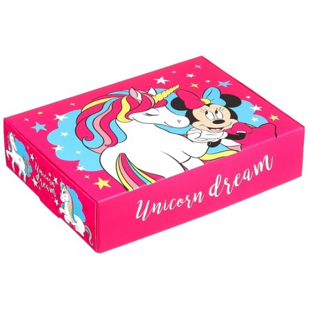 Gift box, folding, 21x15x5 cm, Minnie Mouse and unicorn-3