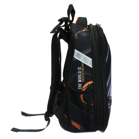 School backpack 38 x 30 x 16 cm, ergonomic back, stavia "speed", black-3