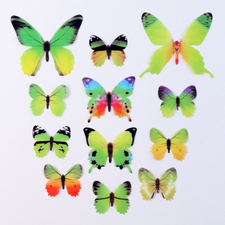 Set for decorating "Butterflies", 12 pcs, green color-1