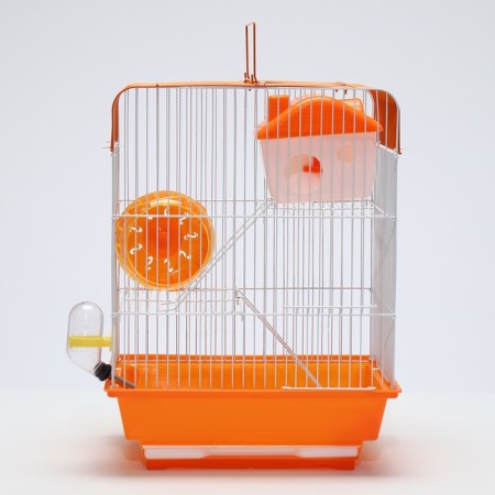 Rodent cell with filling RT-3, 30 x 23 x 39 cm, orange-1