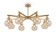 Chandelier 60W, 8XE14, 39.5x80 cm, gold