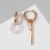 Earrings with the removable element "Transformer" circle, white color with gold