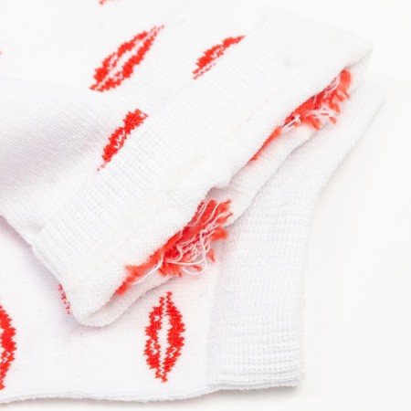 Women's socks, white color, size 23-25-3